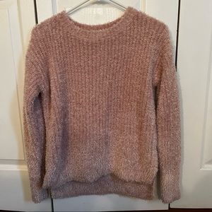Ellen Tracy fuzzy sweater blush color small